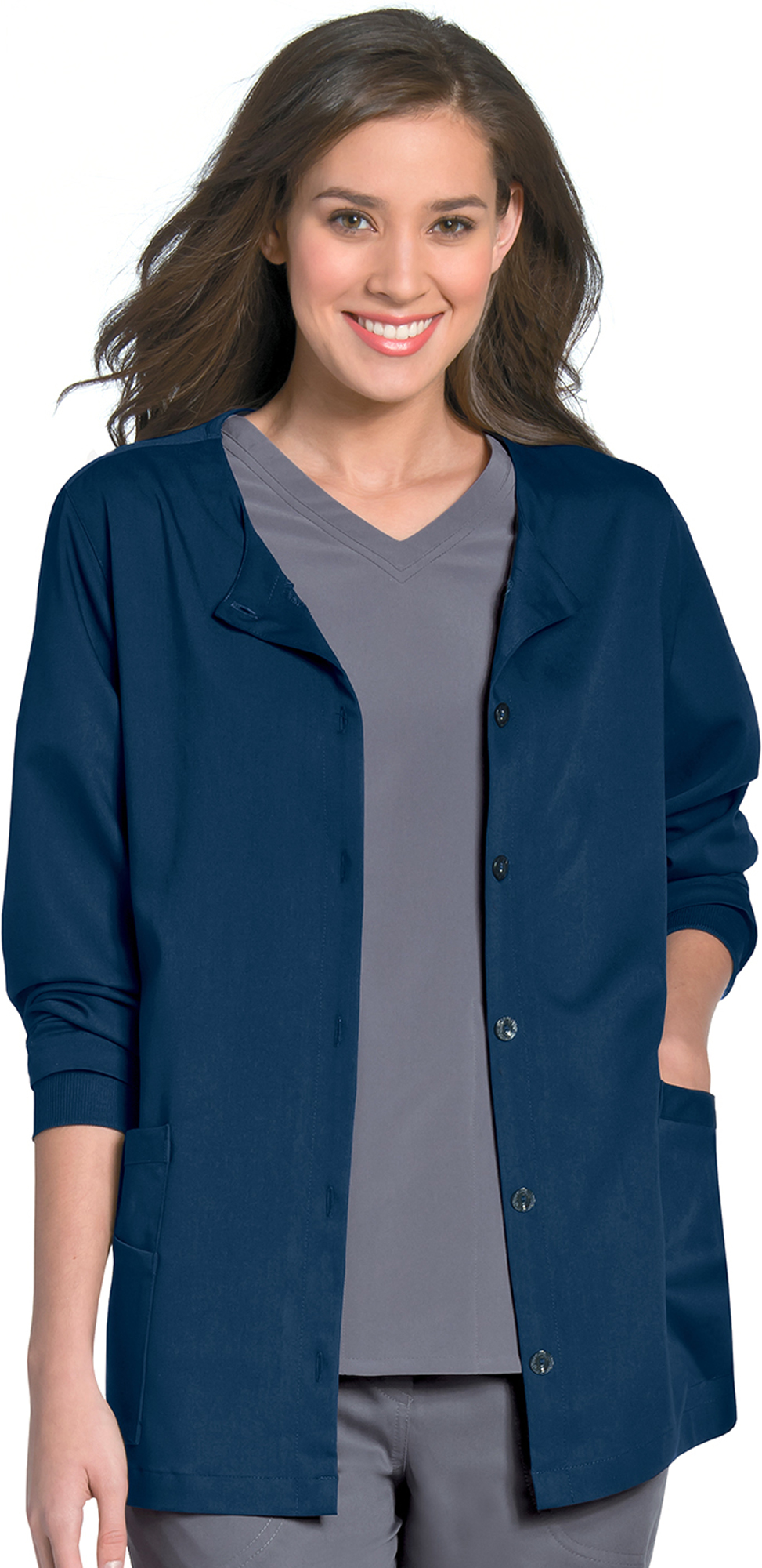 E108705 Urbane Women's Aubrey Front Button Scrub Jackets