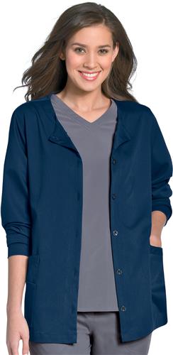 Urbane Women's Aubrey Front Button Scrub Jackets. Embroidery is available on this item.