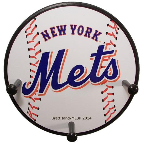 Bretthand New York Mets 3-Peg Wall Rack