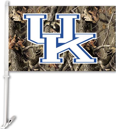 COLLEGIATE Kentucky Realtree Camo Car Flag