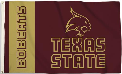 COLLEGIATE Texas State 3' x 5' Flag w/Grommets