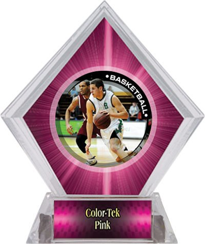 P.R. Male Basketball Pink Diamond Ice Trophy. Personalization is available on this item.