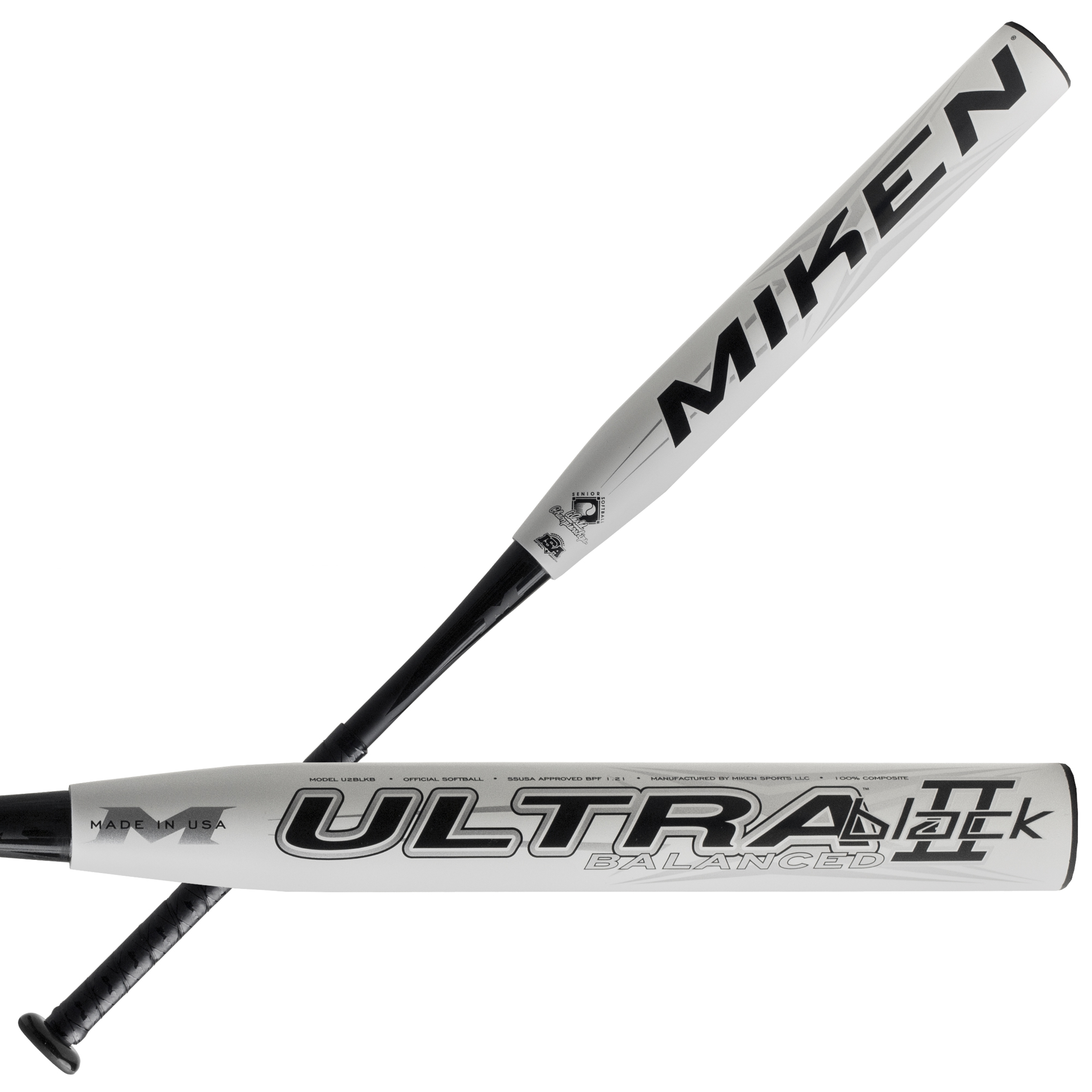 E109212 Miken Ultra II Black Balanced SSUSA Bat