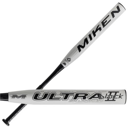 Miken Ultra II Black Balanced SSUSA Bat. Free shipping and 365 day exchange policy.  Some exclusions apply.