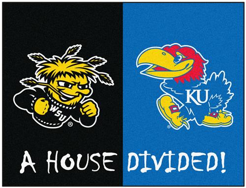 Fan Mats Wichita State/Kansas House Divided Mat