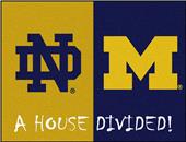 Fan Mats Notre Dame/Michigan House Divided Mat