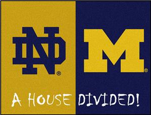 Fan Mats Notre Dame/Michigan House Divided Mat