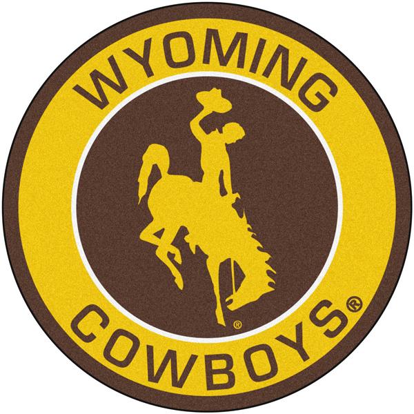 One Size Team Color Fanmats NCAA Wyoming Cowboys University of Wyomingchrome Emblem 