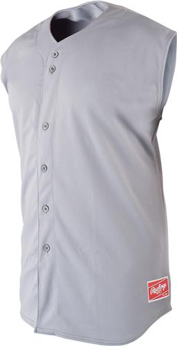 Rawlings Mens Youth Full-Button Sleeveless Jersey. Decorated in seven days or less.