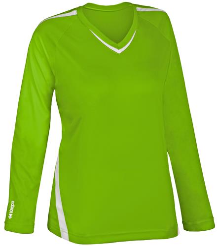 Kaepa Womens Home/Away Solid Spike Long Sleeve Jerseys (Black,Red,Royal,White). Printing is available for this item.