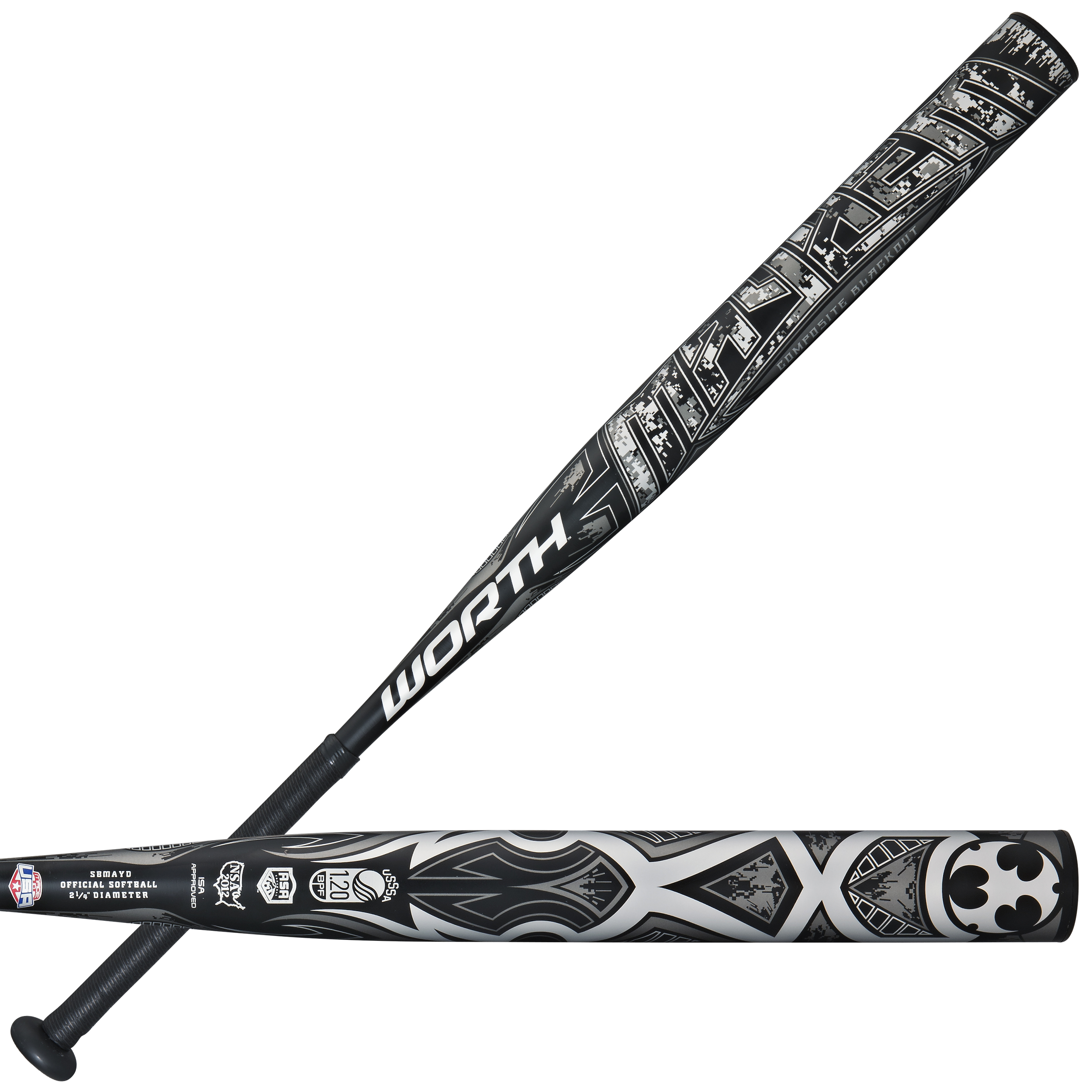E109418 Worth Mayhem Balanced Composite Slowpitch Bat