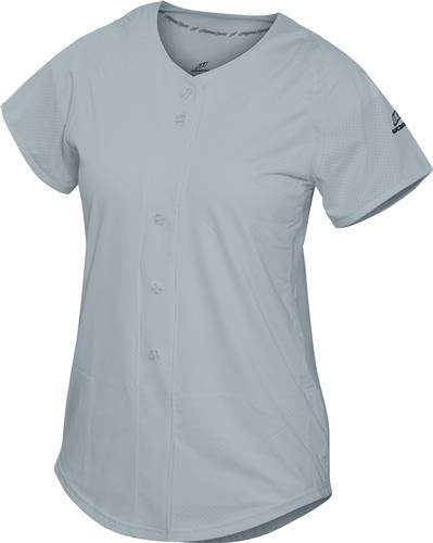 Worth Womens Faux Button Softball Jersey. Decorated in seven days or less.