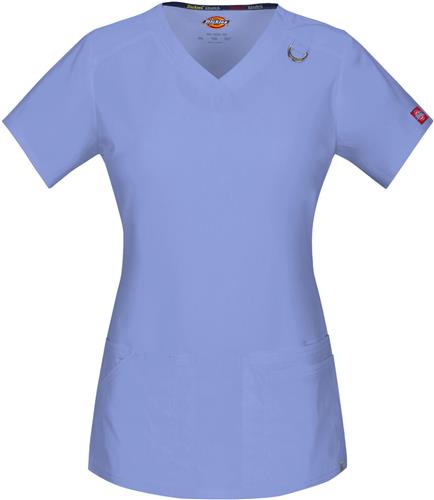 Dickies Women's V-Neck Scrub Tops. Embroidery is available on this item.