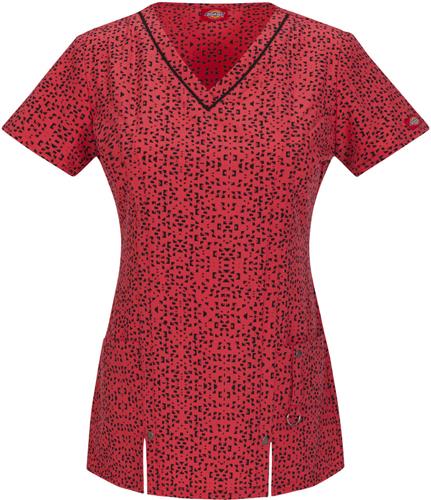 Dickies Women's Jr Fit V-Neck Scrub Top. Embroidery is available on this item.
