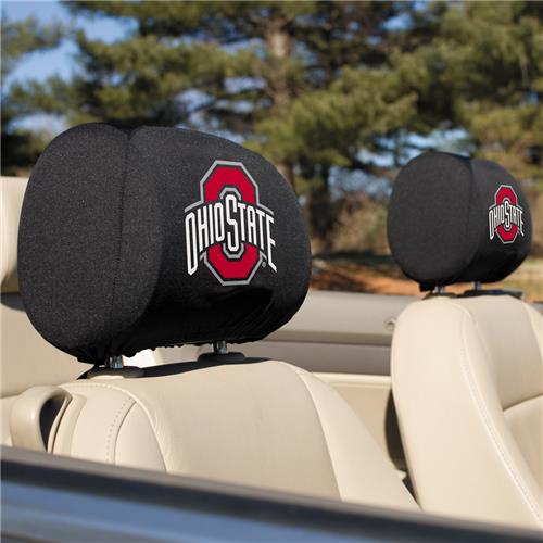 Collegiate Ohio State Headrest Covers Set of 2