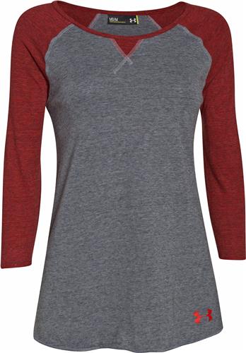 Under Armour Womens Stadium 3/4 Sleeve Tee. Printing is available for this item.