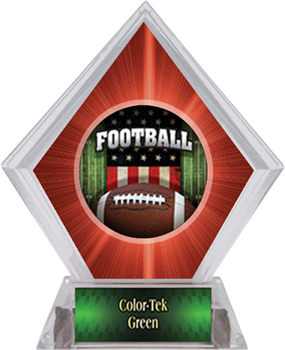 Awards Patriot Football Red Diamond Ice Trophy. Personalization is available on this item.