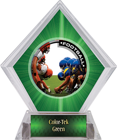 Awards PR1 Football Green Diamond Ice Trophy. Personalization is available on this item.