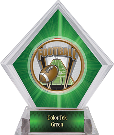 Awards ProSport Football Green Diamond Ice Trophy. Personalization is available on this item.