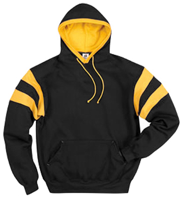 Badger Varsity Colorblock Fleece Hoodies. Decorated in seven days or less.