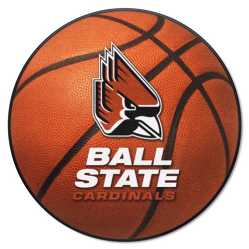 Ball State Cardinals Basketball Mat 27" Round