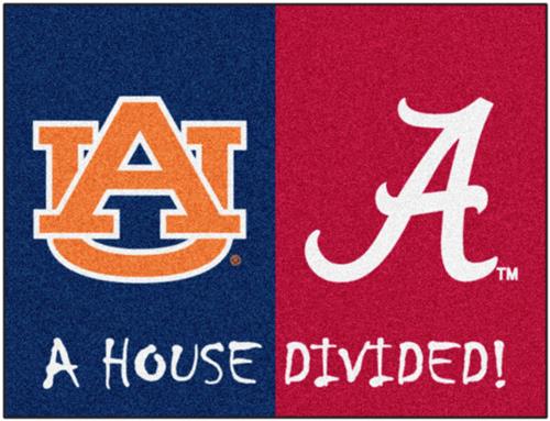 Fan Mats Alabama/Auburn House Divided Mat