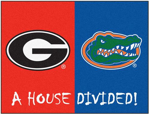 Fan Mats Georgia/Florida House Divided Mat