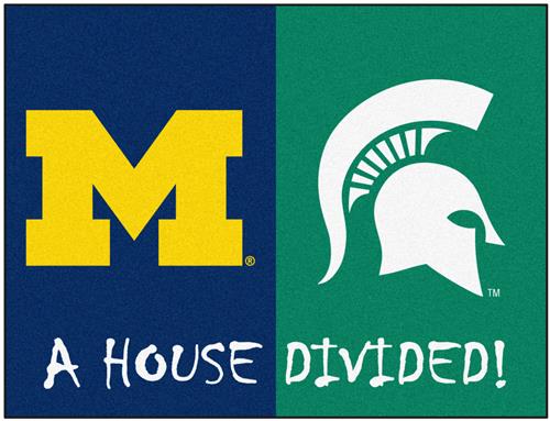 Fan Mats Michigan/Michigan State House Divided Mat