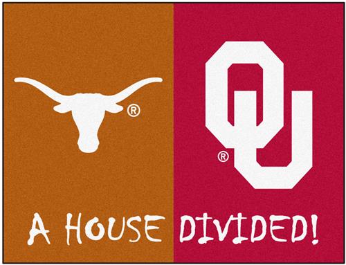 Fan Mats Texas/Oklahoma House Divided Mat