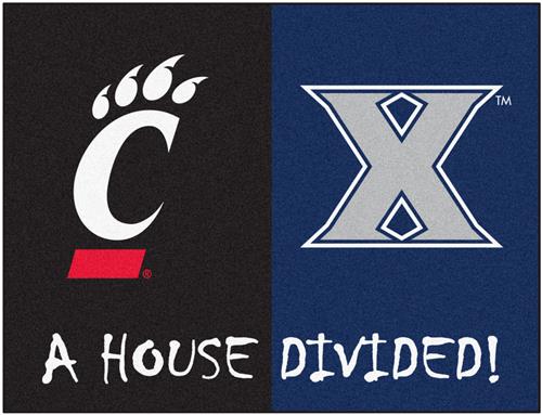 Fan Mats Xavier/Cincinnati House Divided Mat