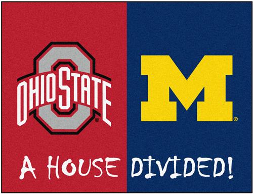 Fan Mats Ohio State/Michigan House Divided Mat