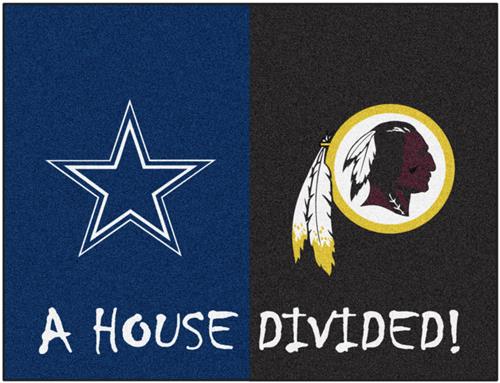 Fan Mats NFL Cowboys/Redskins House Divided Mat