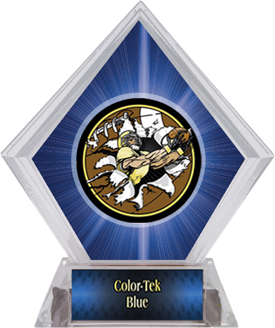 Awards Bust-Out Football Blue Diamond Ice Trophy. Personalization is available on this item.