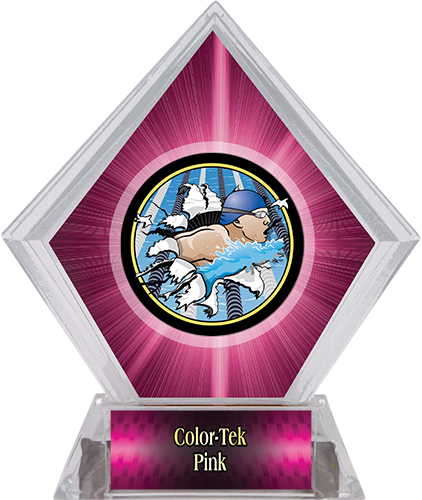 Hasty Awards Pink Diamond Swimming Ice Trophy. Personalization is available on this item.