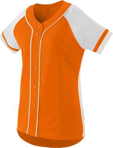 Augusta Faux Full Button Winner Softball Jersey. Decorated in seven days or less.