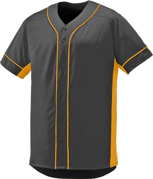 Augusta Full Button Slugger Baseball Jersey. Decorated in seven days or less.