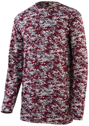 Augusta Digi Camo Wicking Long Sleeve T-Shirts. Printing is available for this item.