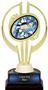 Gold Hurricane 7" Bust-Out Swimming Trophy