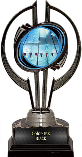 Black Hurricane 7" Action Swimming Trophy. Personalization is available on this item.