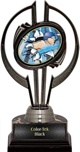 Black Hurricane 7" Bust-Out Swimming Trophy. Personalization is available on this item.