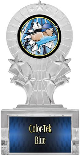 Hasty Award 7" Shoot Star Ice Bust-Out Swim Trophy. Personalization is available on this item.