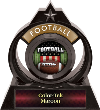 Hasty Awards Eclipse 6" Patriot Football Trophy. Personalization is available on this item.