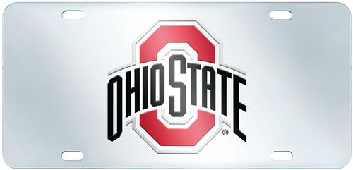 Fan Mats Ohio State Univ. License Plate-Inlaid