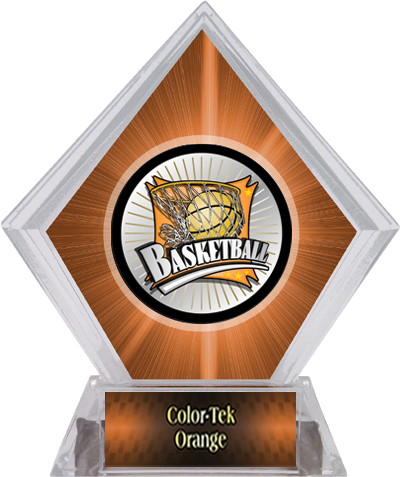 Xtreme Basketball Orange Diamond Ice Trophy. Personalization is available on this item.