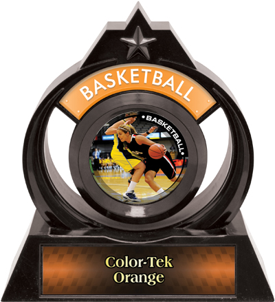 Hasty Award Eclipse 6" PR Female Basketball Trophy. Personalization is available on this item.