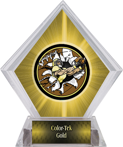 Awards Bust-Out Football Yellow Diamond Ice Trophy
