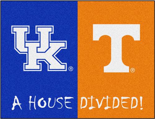Fan Mats NCAA Kentucky/Tennessee House Divided Mat