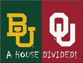 Fan Mats NCAA Baylor/Oklahoma House Divided Mat