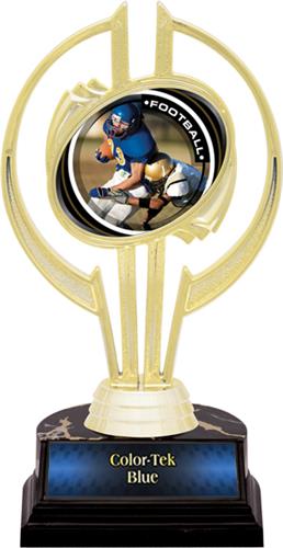 Awards Gold Hurricane 7" P.R.2 Football Trophy. Personalization is available on this item.