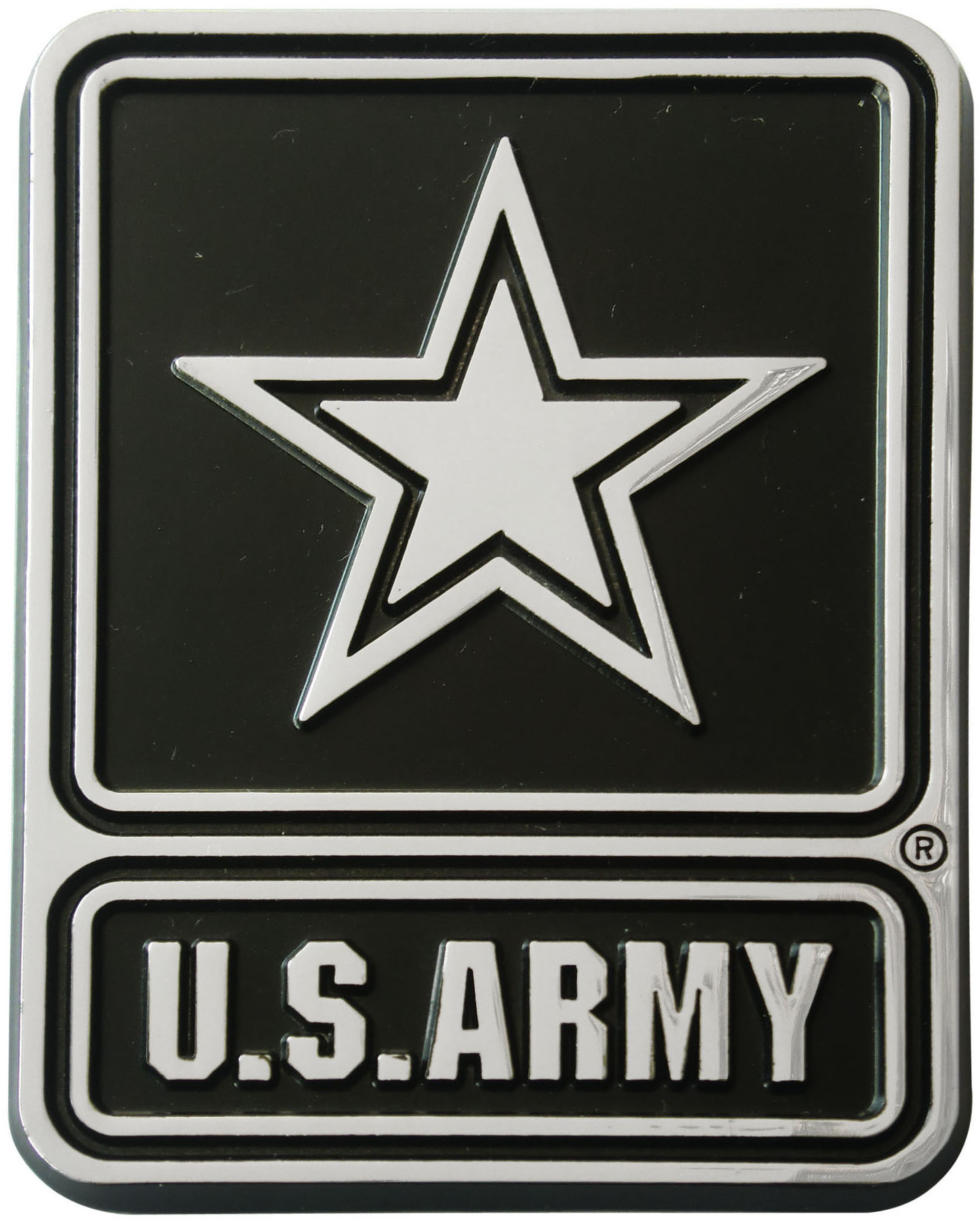 E111425 Fan Mats US Army Car Chrome Metal Emblem